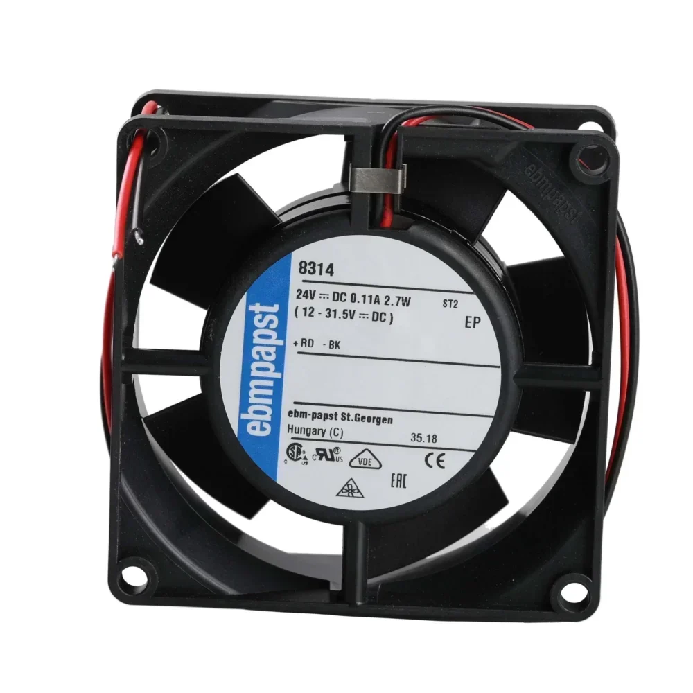 8314 ebmpapst Fan DC Axial Compact Fan ebmpapst TYPE:8314 24V 80 x 80 x 32 mm