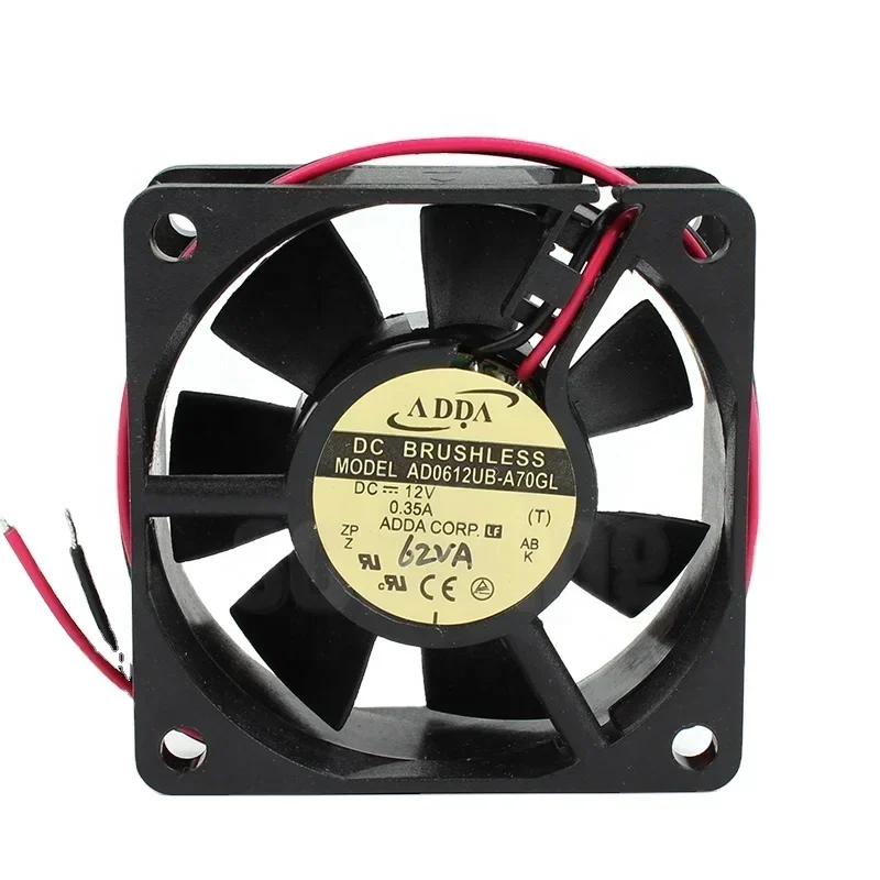 ADDA AD0612UB-A70GL 12V 0.35A 4.2W 27CFM 60x60x25MM 6025 6cm 5000RPM Power Supply Small Axial Fan