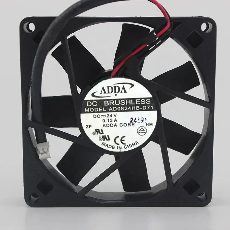 ADDA AD0824HB-D71 24V DC 0.13A 80x80x15MM 8cm 8015 3200RPM 32CFM 3.12W Axial Fan