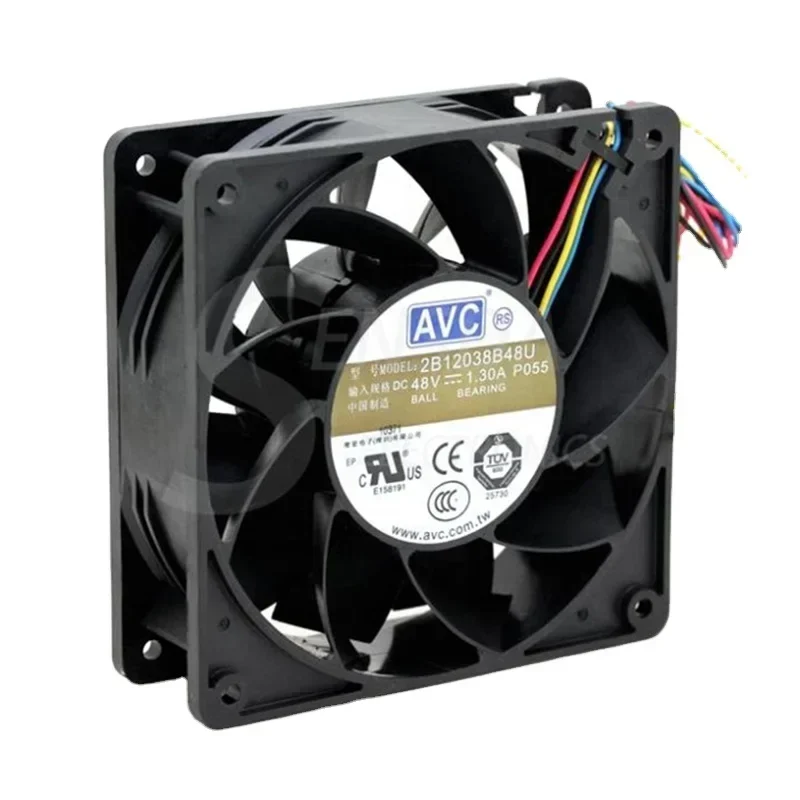 AVC 2B12038B48U 12038 120x120x38mm 12CM 48V DC 1.3A PWM Industrial Equipment Axial Fan