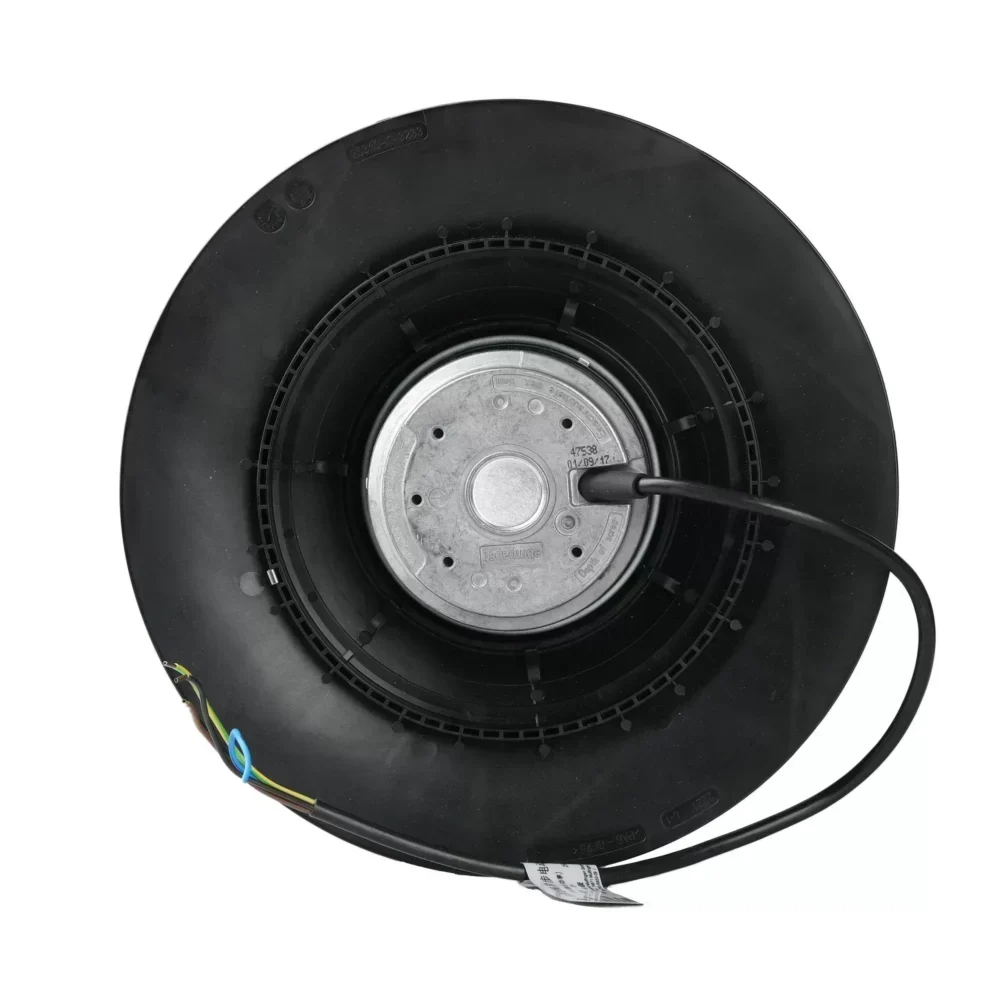 Centrifugal Fan R2E250-RA50-01ebmpapst 230V 220 mm ebmpapst Type with Plastic Blade Free Standing Mounting