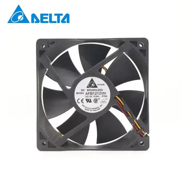 Delta 12CM 12V DC 0.60A AFB1212VH 12025 120x120x25mm Chassis Motherboard Pwm Speed Control High Speed Axial Fan