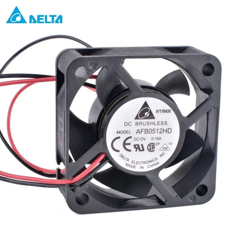 Delta AFB0512HD 12V DC 5020 50x50x20mm 5cm 0.15A 15.79CFM 5600RPM Dual- Computer Chassis Axial Fan