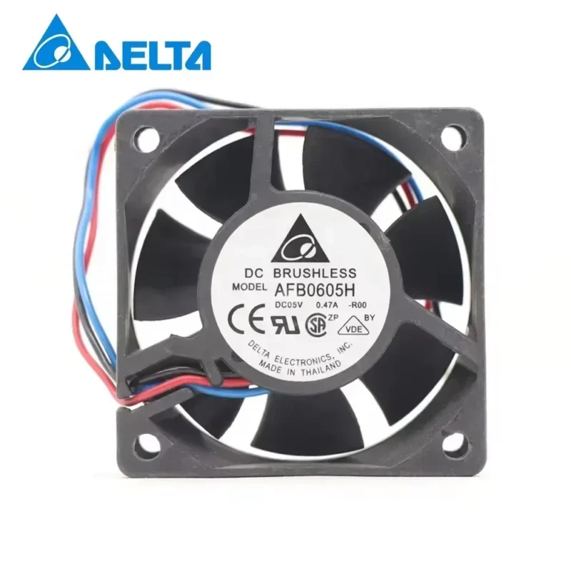 Delta AFB0605H AFB0605H-R00 6cm 60x60x25mm 5V DC 0.47A 15.4 CFM 4000RPM Double Network Box USB Axial Fan