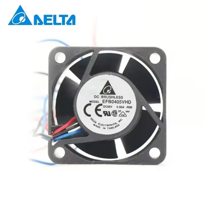 Delta EFB0405VHD 5V DC 4020 40x40x20mm 4cm 0.50A 1.6W 8200RPM Three-line Micro Server Chassis Axial Fan