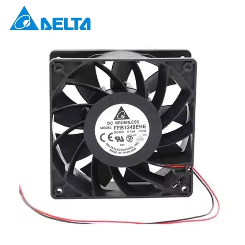 Delta FFB1248EHE 48V DC 0.75A 4000RPM 170CFM 120x120x38mm 12038 12cm Server Axial Fan