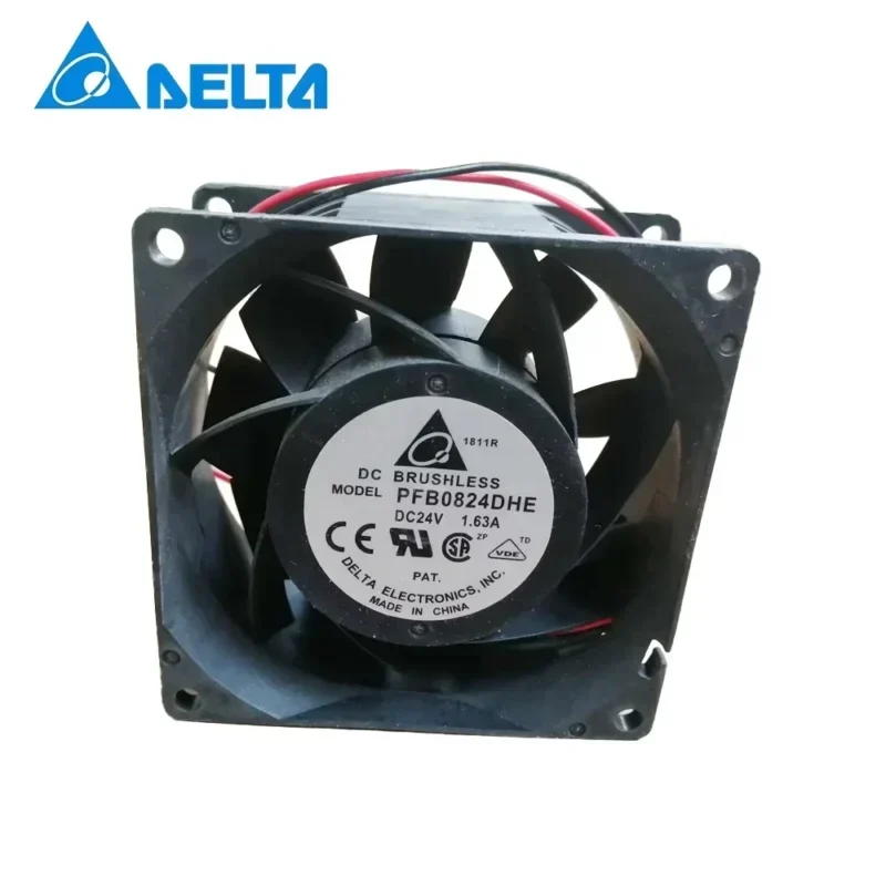 Delta PFB0824DHE 24V DC 8cm 80x80x38MM 32.4W 1.63A 132.56CF 9000RPM PWM Converter Axial Fan