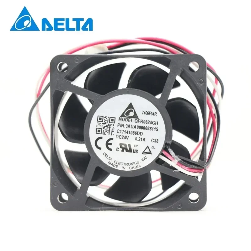 Delta QFR0624GH QFR0624GHC38 3AUA0000088115 24V DC 0.21A 5000RPM Axial Fan for ABB ACS880 Fan