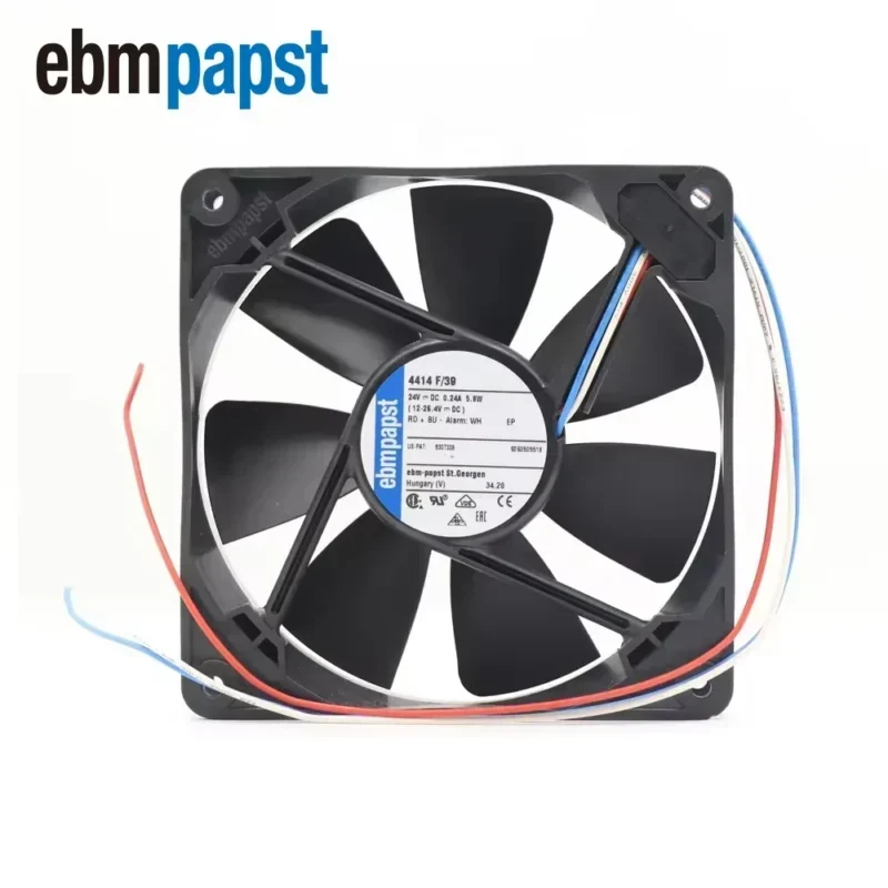 ebmpapst 4414F/39 12cm 24V DC 5W 0.24A 120x120x25mm 3wire 1680m3/h 2900RPM High End Axial Fan