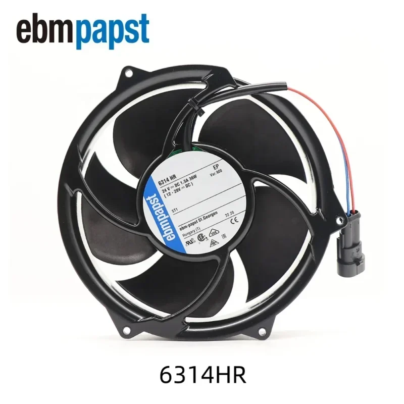 ebmpapst 6314HR-900 6314HR 17CM With Plug 17251 24V DC 36W IP20 Electric Drive Siemens Exhaust Axial Fan