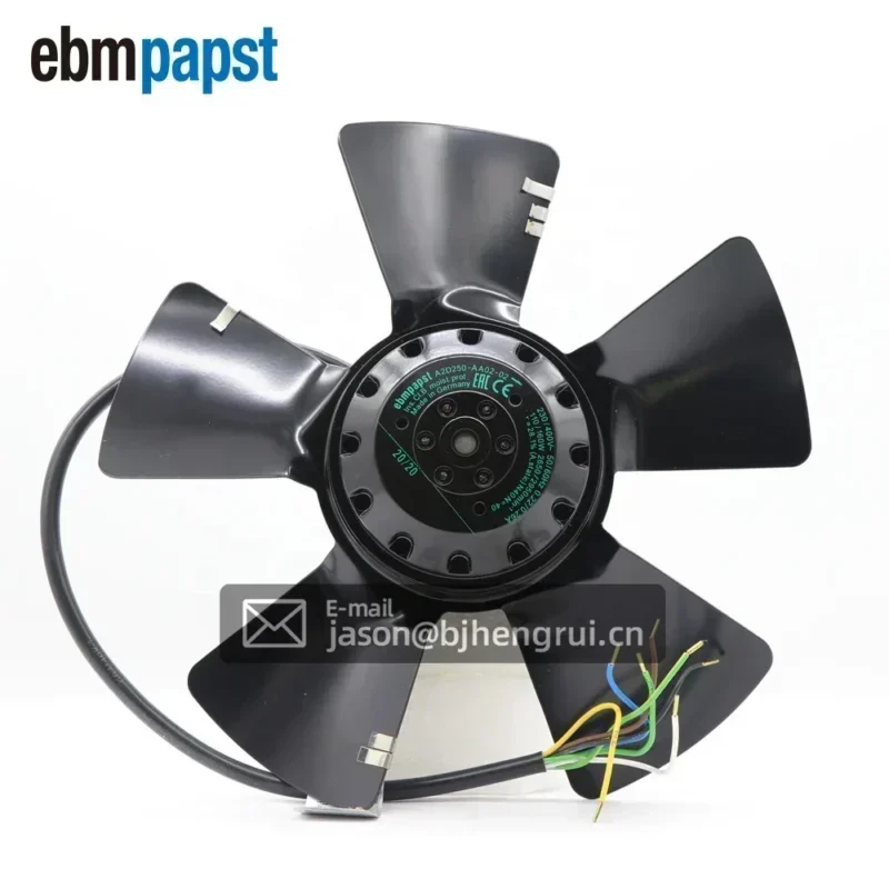 Ebmpapst A2D250-AA02-02 400V AC 0.22A 160W 1845m3/h 2950RPM Axial Fan for Siemens Motor UPS Ebmpapst A2D250-AA02-02 400V AC 0.22A 160W 1845m3/h 2950RPM Axial Fan for Siemens Motor UPS
