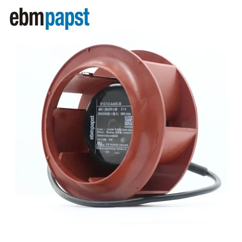 ebmpapst R1G133-AA65-36 48V DC 28W 3900RPM IP44 133mm HVAC Air Purifier Fresh Air System Centrifugal Fan