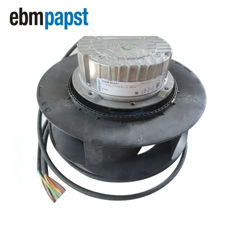 ebmpapst R3G280-RR10-P1 110V DC 2600RPM 4.3A 475W 280mm Traffic Track Photovoltaic PV Centrifugal Fan