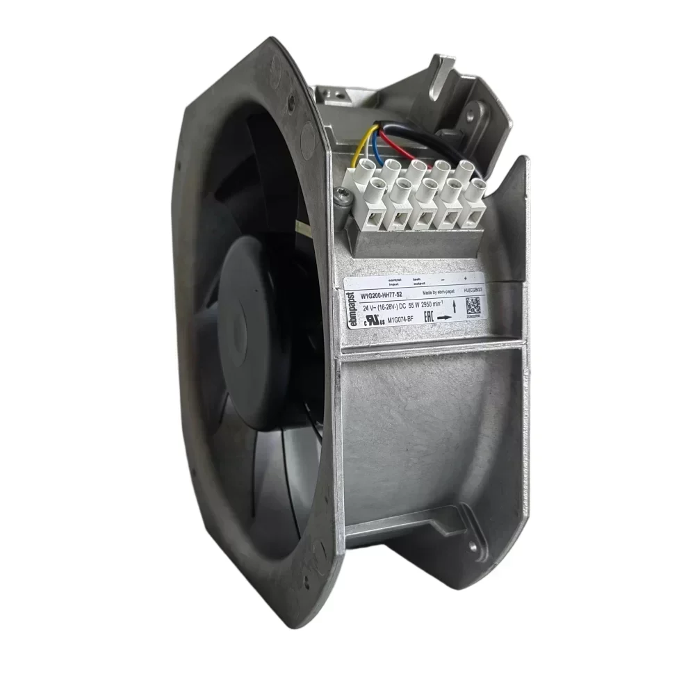 ebmpapst W1G200-HH77-52 EC Axial Fan 200mm 24V 55W 2950RPM 1095m³/h Electric 1095m³/h IP42 Air Ventilation ebmpapst W1G200-HH77-52 EC Axial Fan 200mm 24V 55W 2950RPM 1095m³/h Electric 1095m³/h IP42 Air Ventilation
