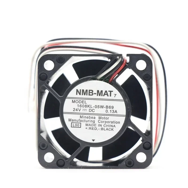 NMB 1608KL-05W-B69-L00 24V DC 0.13A 40x40x20mm 4cm 8.5CFM 8500RPM 3 Wire Micro Signal Alarm CNC Machine Tool Axial Fan