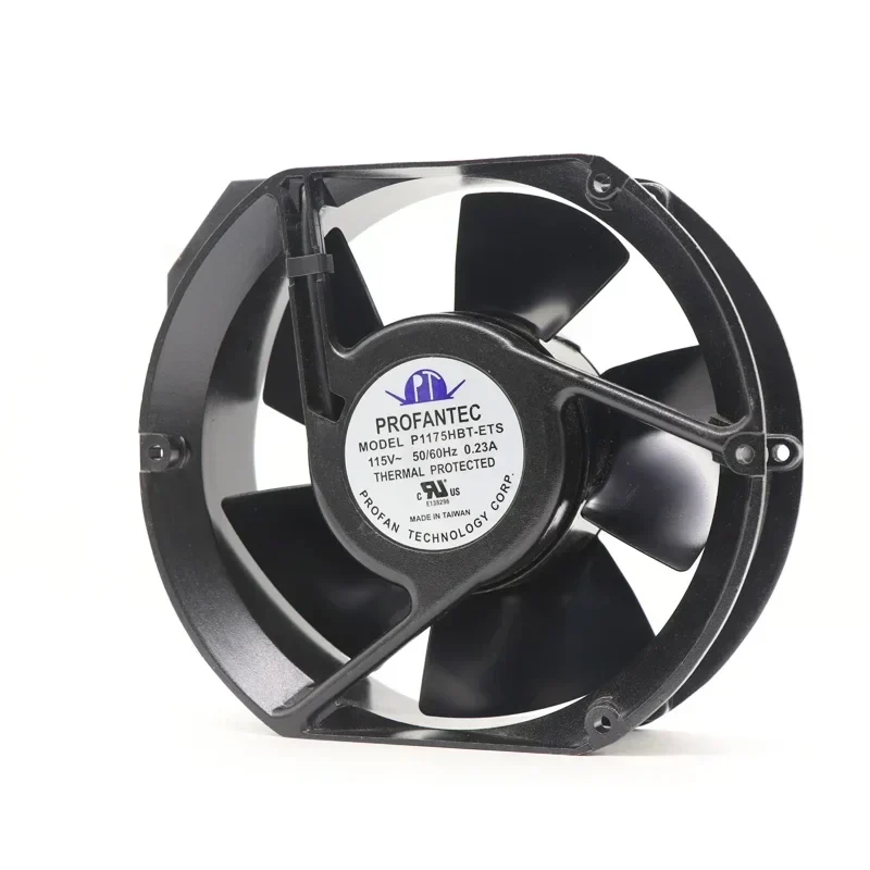 PROFANTEC P1175HBT-ETS 172mmx150mmx38mm 115V AC 0.23A 240CFM 3300RPM Heat Dissipation Axial Fan PROFANTEC P1175HBT-ETS 172mmx150mmx38mm 115V AC 0.23A 240CFM 3300RPM Heat Dissipation Axial Fan