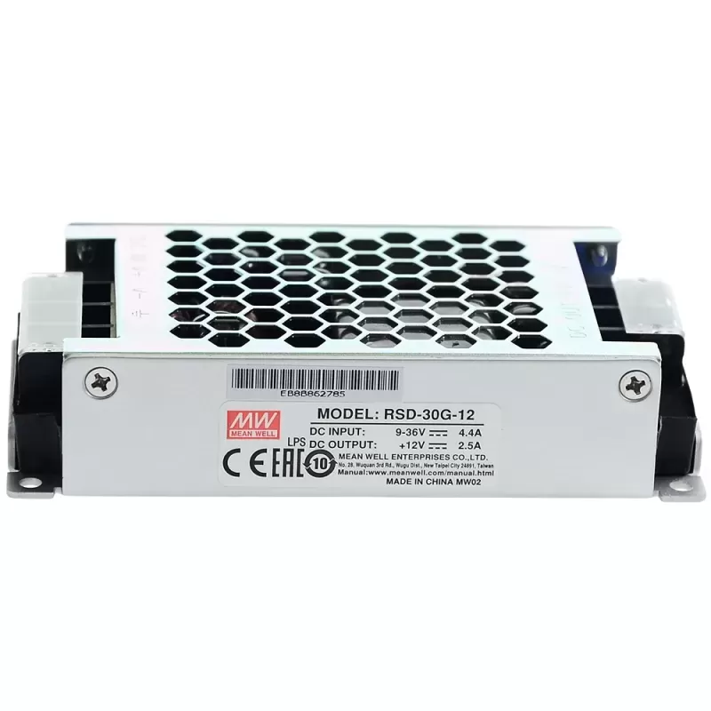 MeanWell RSD-30G-12 30W Single-Group Output DC Converter 24V for Railway Industry Use