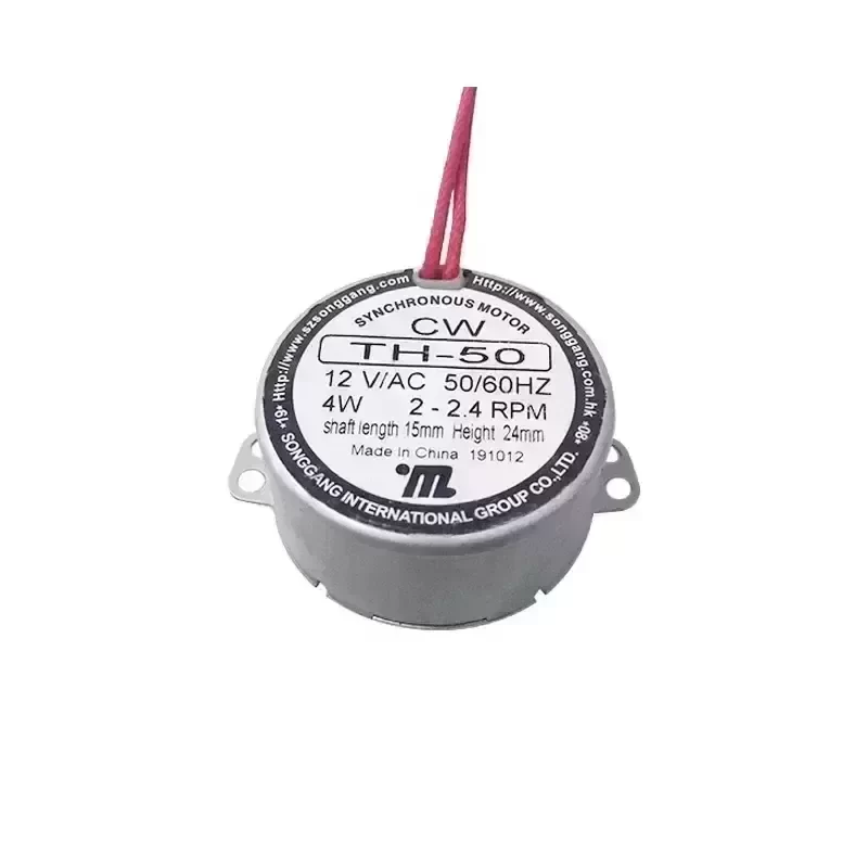 AC Motor TH-50 12V 2-2.4RPM 4W 50/60HZ CW Hight 24 mm Class F for air ing