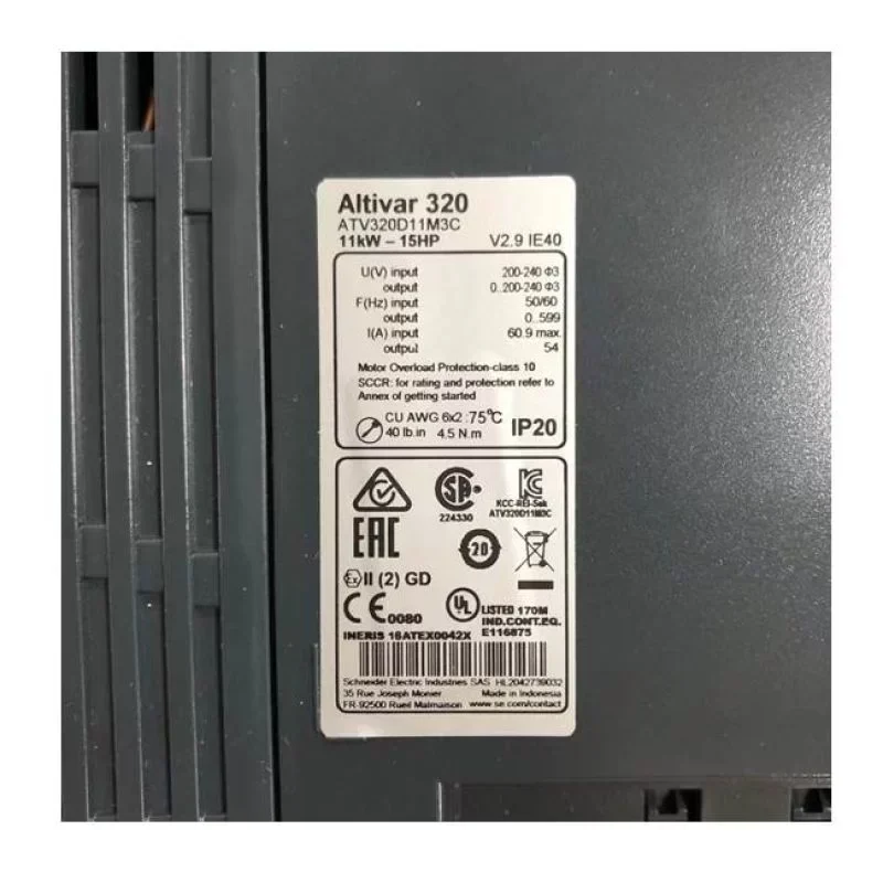 ATV320D11M3C Schneider VFD Variable Speed Drive ATV320D11M3C Schneider VFD Variable Speed Drive