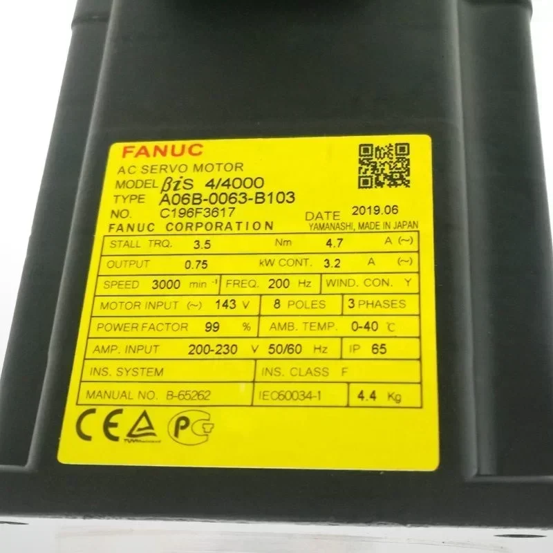Cnc Fanuc Ac Servo Motor Drive A06B-0063-B103 Spindle Kit Servomotor Cnc Fanuc Ac Servo Motor Drive A06B-0063-B103 Spindle Kit Servomotor