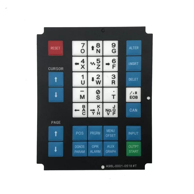 Cnc Fanuc Membrane Key Sheet A98L-0001-0518 Keypad Fanuc Membrane Keyboard