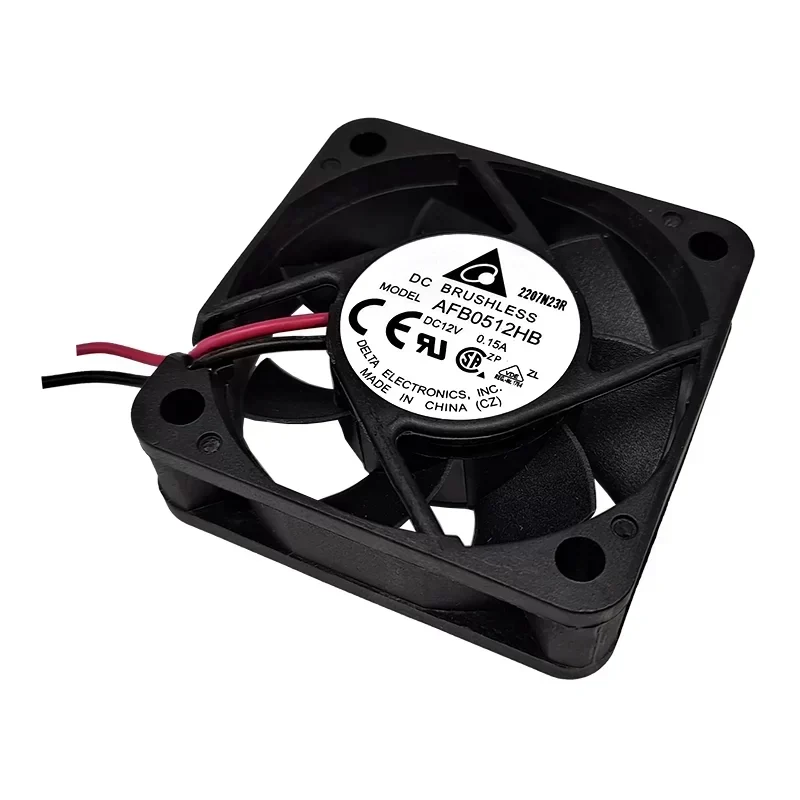 Delta AFB0512HB 12V DC 0.15A Axial Fan 50x50x15mm 5600RPM High Airflow Ball