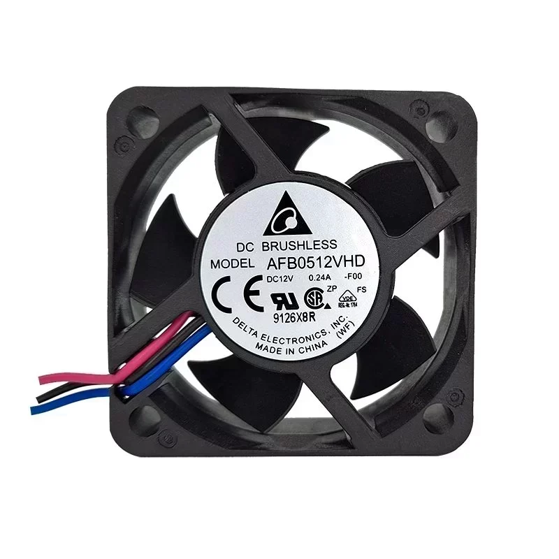 Delta AFB0512VHD-F00 Plastic Axial Fan 7000RPM 20.3CFM 50x50x20mm Ball Bearing 12V DC 0.24A