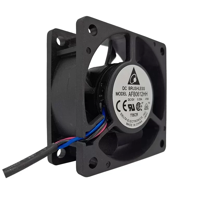 Delta AFB0612HH-F00 5000RPM 12V DC Brushless Ball Plastic Blade 27.55CFM Axial Fan