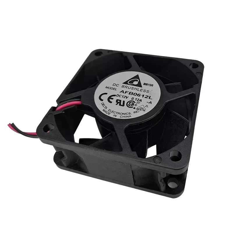 Delta AFB0612L-A 3100RPM DC 12V Plastic Blade Roof 16.81CFM Fan 0.12A 60x60x25.4mm Ball