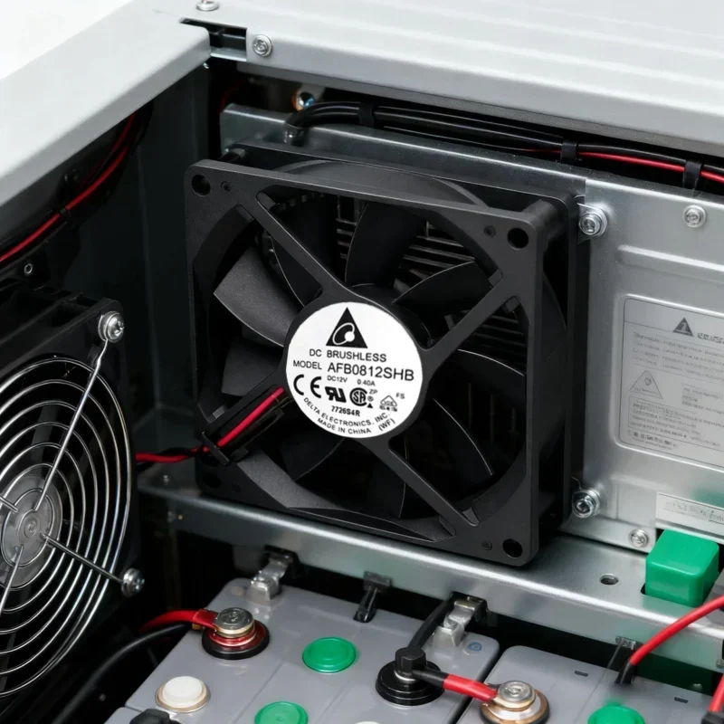 Delta AFB0812SSHB Axial Fan 12V DC 42.73CFM 4000RPM Double Ball Bearing 80x80x15MM Plastic Blades