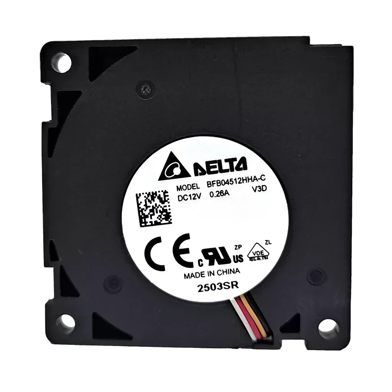 Delta BFB04512HHA-CV3D 12V 0.26A 45x45x10mm Power Ball Bearing Centrifugal Blower