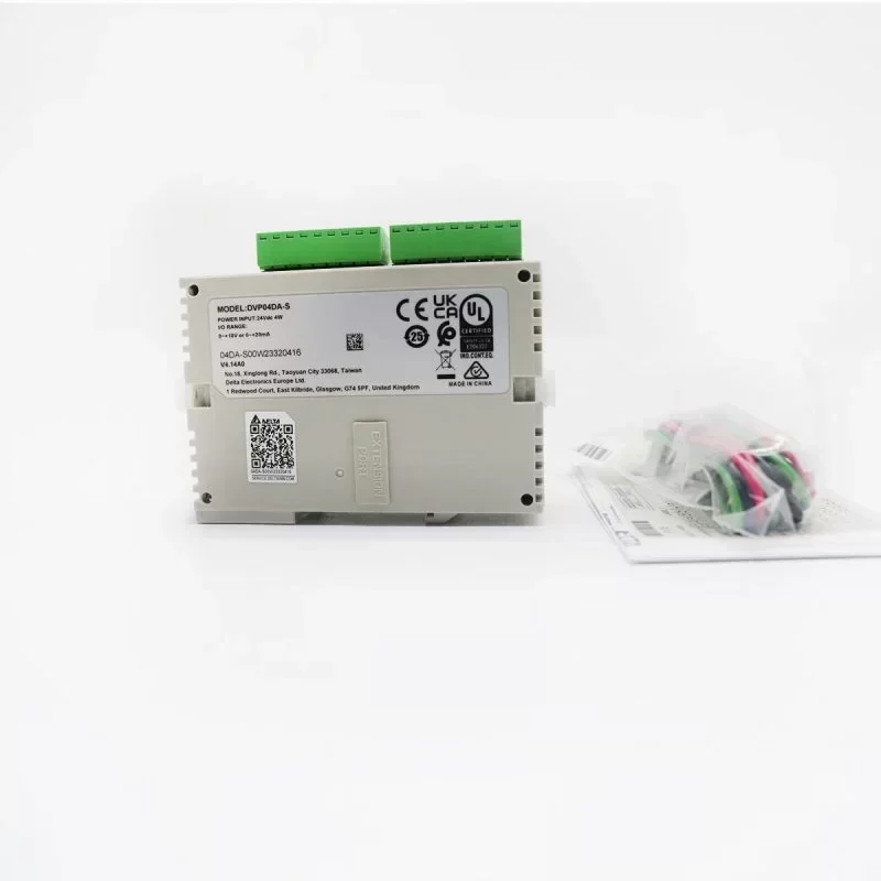 Delta DVP04DA-S PLC Analog Output Module Controller Stock for Industrial Control & PLC Programming Delta DVP04DA-S PLC Analog Output Module Controller Stock for Industrial Control & PLC Programming