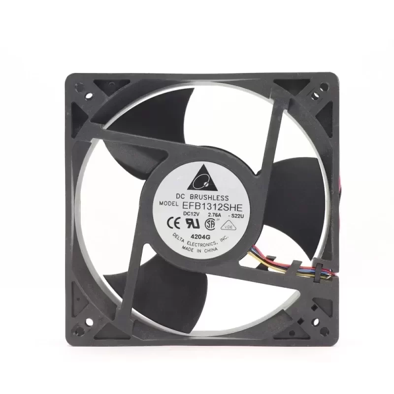 Delta EFB1312SHE-S22U 12V 2.76A 4-Wire Axial Fan