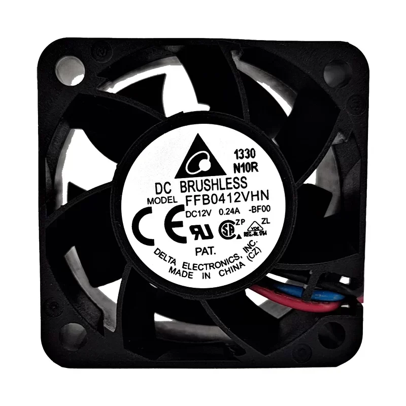 Delta FFB0412VHN-BF00 12V 0.24A 9500RPM 15.79CFM 40x40x28mm Axial Fan Ball Bearing Plastic