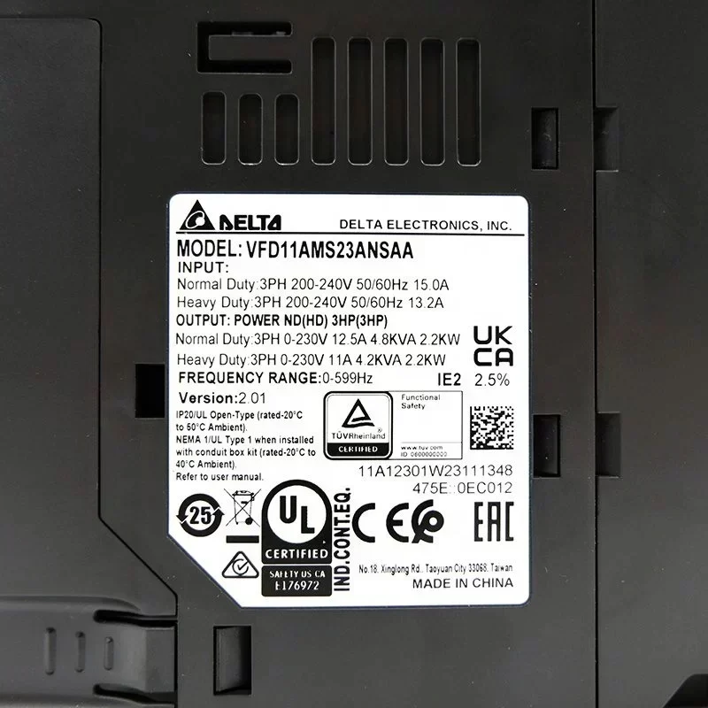 Delta Frequency Converter VFD11AMS23ANSAA Inverter Delta Frequency Converter VFD11AMS23ANSAA Inverter