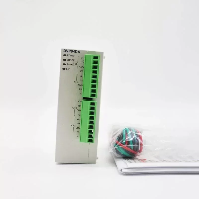 Delta S Series DVP04DA-SL High-Speed Analog Output PLC Module with Left-side RS485 Communication Interface