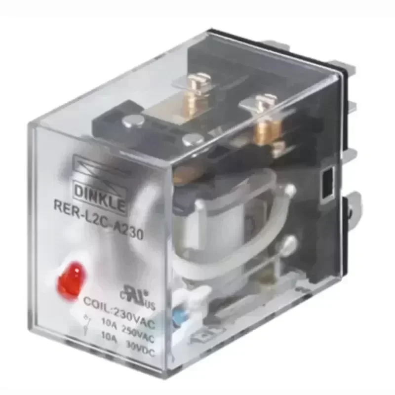 DINKLE RER Series Relay Motor Load Type RER-L2C-A230 AC230V VDE Certified PA66 Material