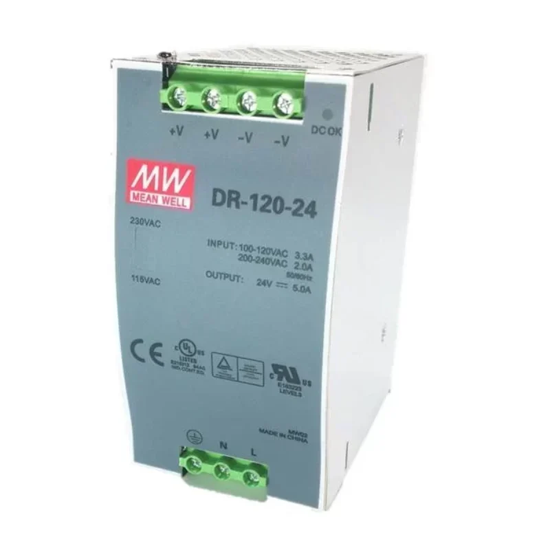 DR-120-24 Single Output Mean Well 120W 24V DIN Rail Power Supply