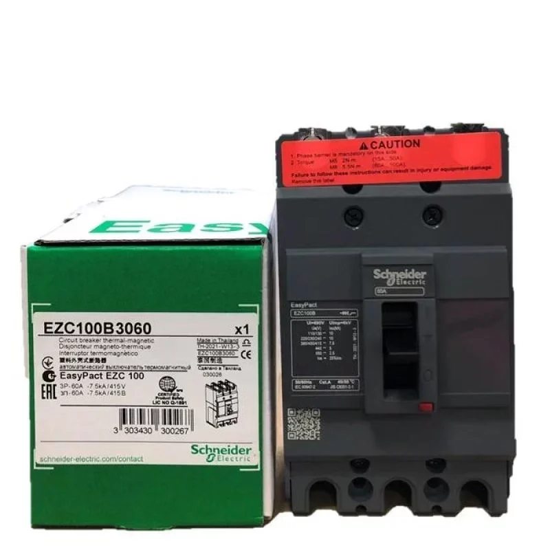 EZC100B3060 Easypact EZC100B Moulded Case Circuit Breaker 3P60A EZC100B3060 Easypact EZC100B Moulded Case Circuit Breaker 3P60A