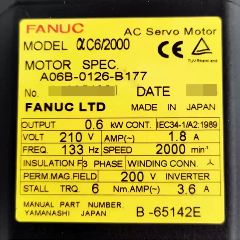 FANUC A06B-0126-B177 Electrical Equipment FANUC A06B-0126-B177 Electrical Equipment