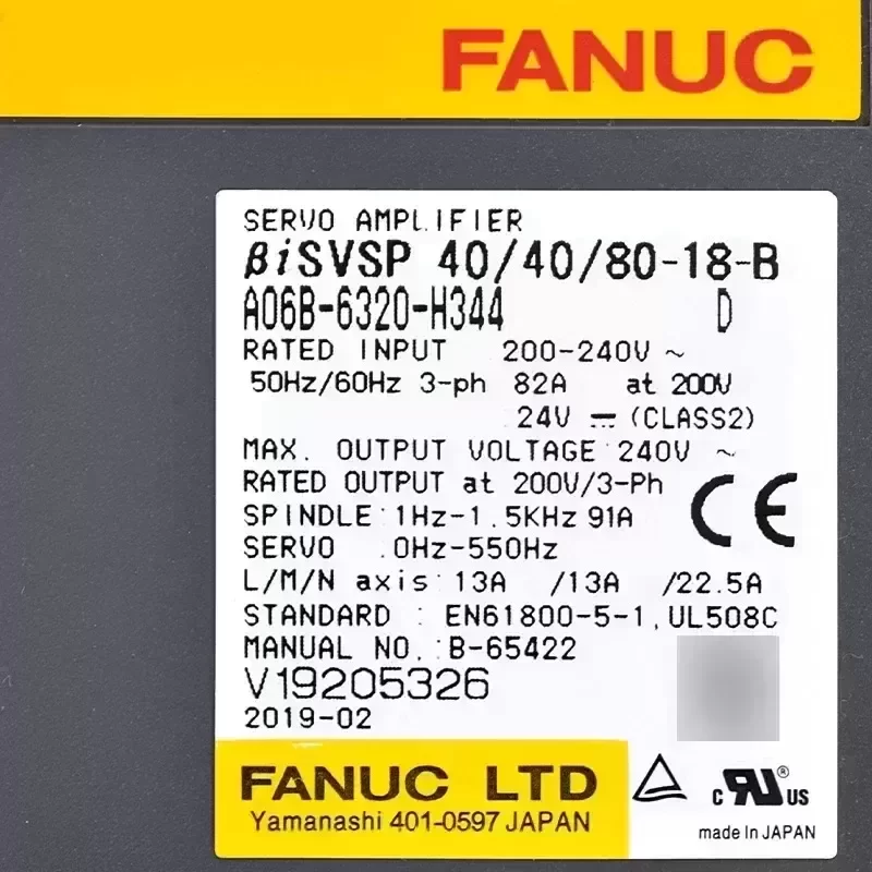 FANUC A06B-6320-H344 Servo Drive Amplifier for CNC Automation FANUC A06B-6320-H344 Servo Drive Amplifier for CNC Automation