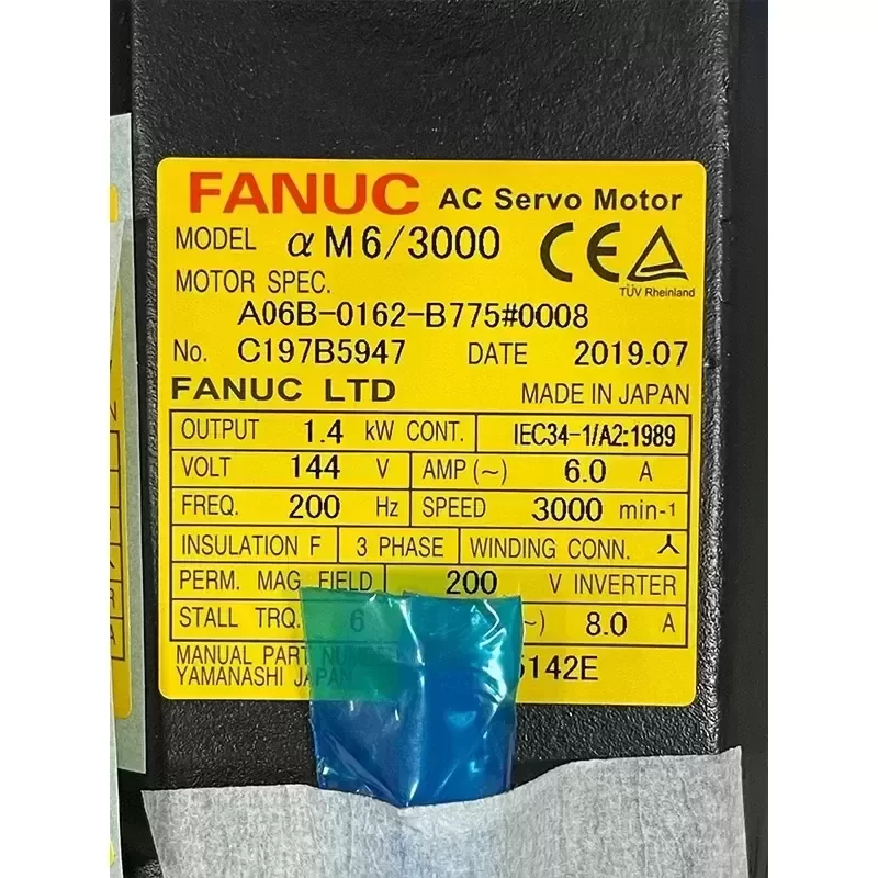 FANUC Servo Motor A06B-0162-B775#0008 FANUC Servo Motor A06B-0162-B775#0008