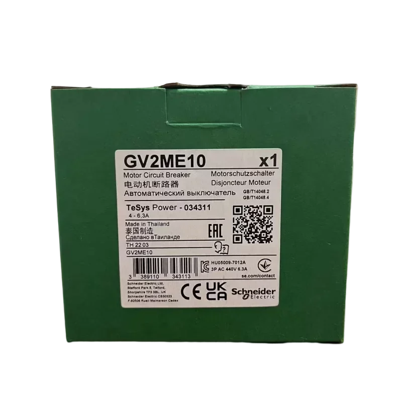 GV2ME10 3P 10A 2.5W Schneider TeSys Motor Circuit Breaker GV2ME10 3P 10A 2.5W Schneider TeSys Motor Circuit Breaker