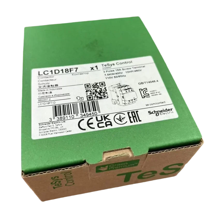 LC1D18F7 3phase 110v 18amp Schneider Contactor AC