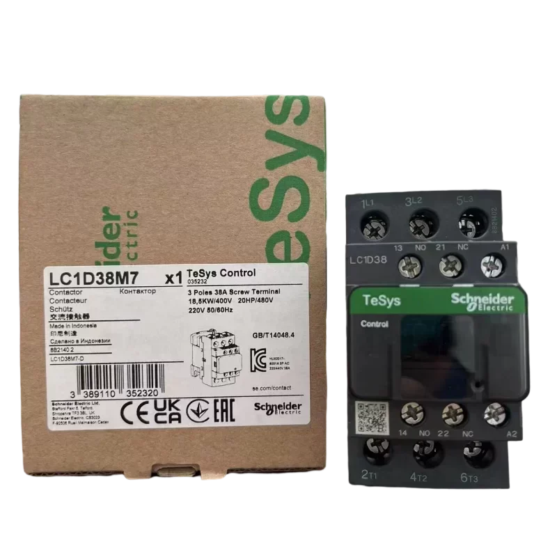 LC1D38M7 38A 220VAC 3P Schneider Contactor LC1D38M7 38A 220VAC 3P Schneider Contactor