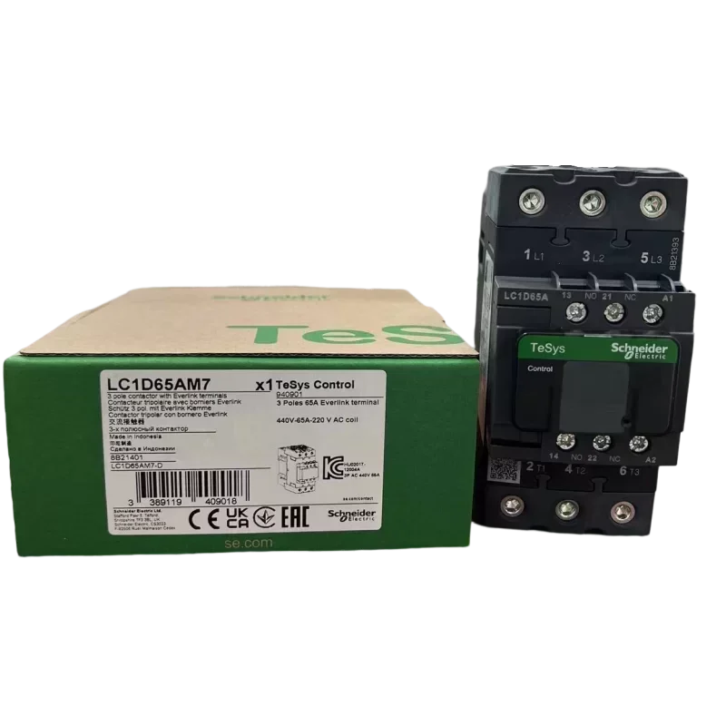 LC1D65AM7 3P 65A 220V Schneider Contactor LC1D65AM7 3P 65A 220V Schneider Contactor