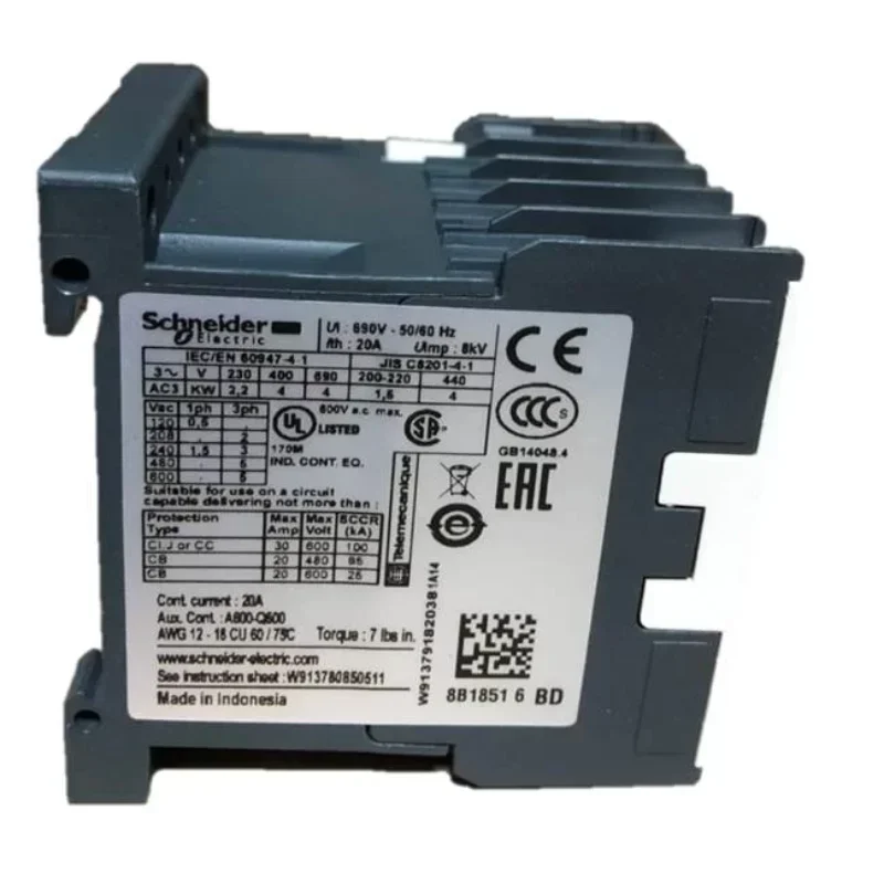 LP1K0901BD 3P 24V 9A Schneider TeSys Contactor