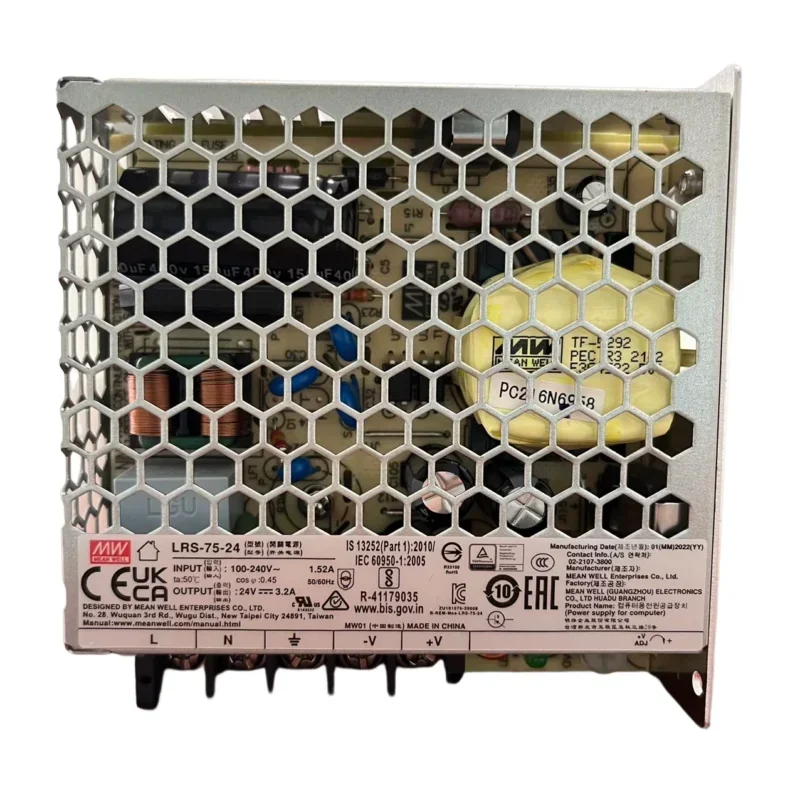 LRS-75-24 AC DC Enclosed 3.2A 24V 75W Meanwell Power Supply Single Output