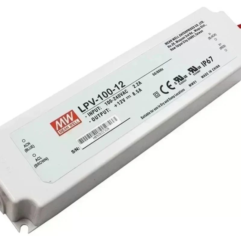 Meanwell 12V 24V 100W Led PC LPV-100 Switching Power Supply