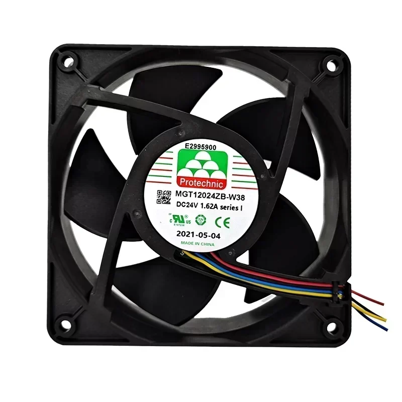 MGT12024ZB-W38 Protechnic 24V PWM Axial Fan Plastic Ball Bearing 120x120x38mm 6000RPM